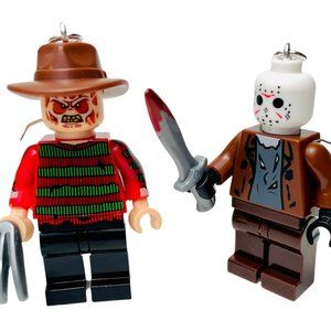 Jason Freddy Earrings Sterling Silver Vorhees Kreuger Horror Halloween